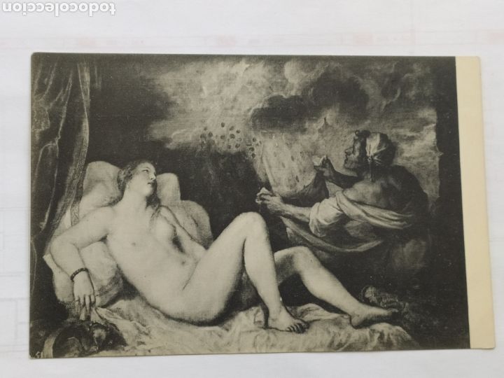 Postales: DANAE RECIBIENDO LA LLUVIA DE ORO - MUSEO DEL PRADO N&deg;458 - FOTO LACOSTE - SIN CIRCULAR