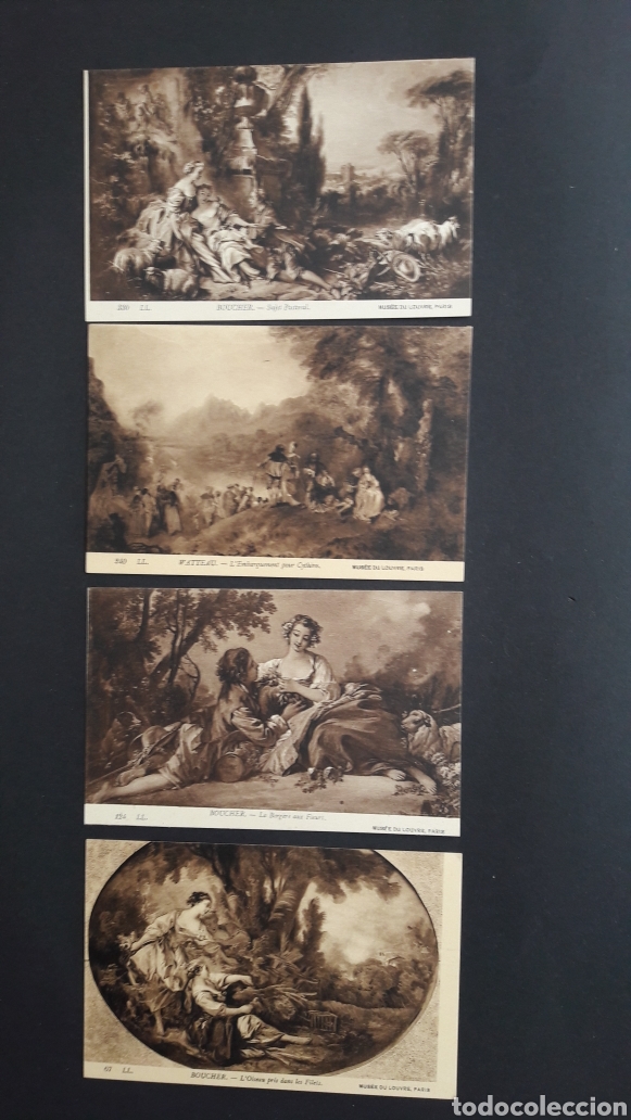 Postales: 15 tarjetas postales obras del museo del louvre - Foto 2