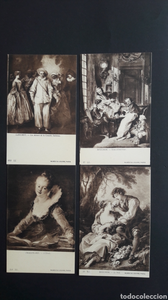 Postales: 15 tarjetas postales obras del museo del louvre - Foto 4