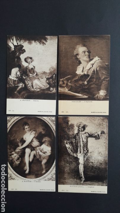 Postales: 15 tarjetas postales obras del museo del louvre - Foto 3