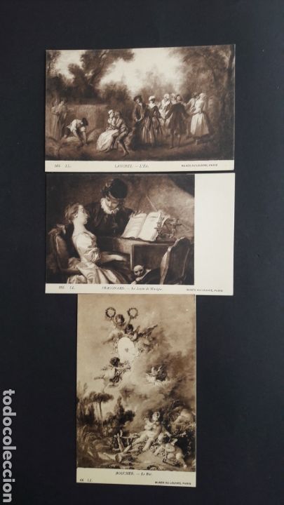 Postales: 15 tarjetas postales obras del museo del louvre - Foto 5