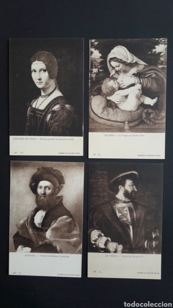Postales: 15 tarjetas postales obras del museo del louvre - Foto 2