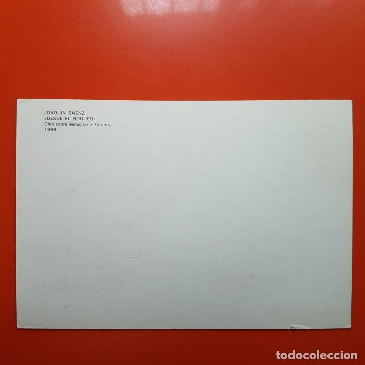 Postales: POSTAL OLEO DESDE EL ROQUEO. JOAQU&Iacute;N SAENZ. 1988 - Foto 2