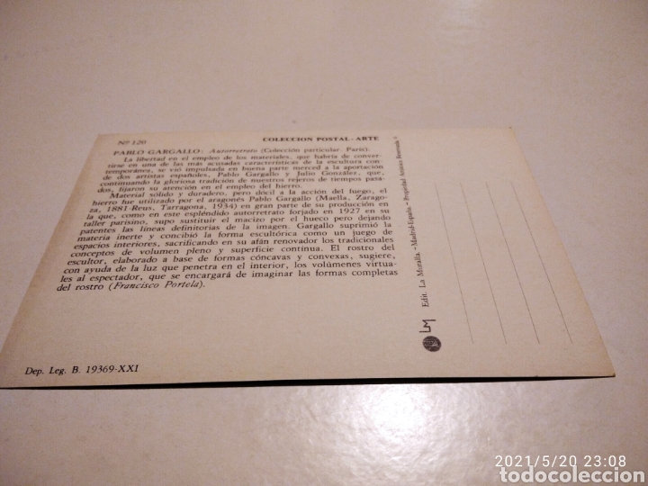 Postales: Pablo Gargallo, Postal arte - Foto 2