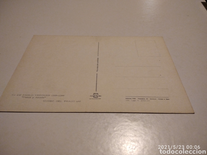 Postales: Pablo Veron&eacute;s, Venus y Adonis - Foto 2