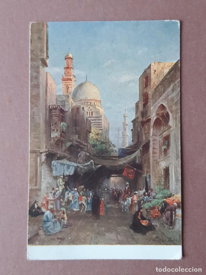 Postcards: POSTAL R 132 R. & J. D. STREET IN CAIRO. STRABE IN KAIRO. CARL WUTTKE. SIN CIRCULAR.