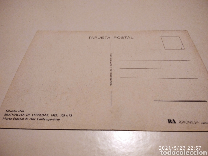 Postales: Dali muchacha de espaldas - Foto 2