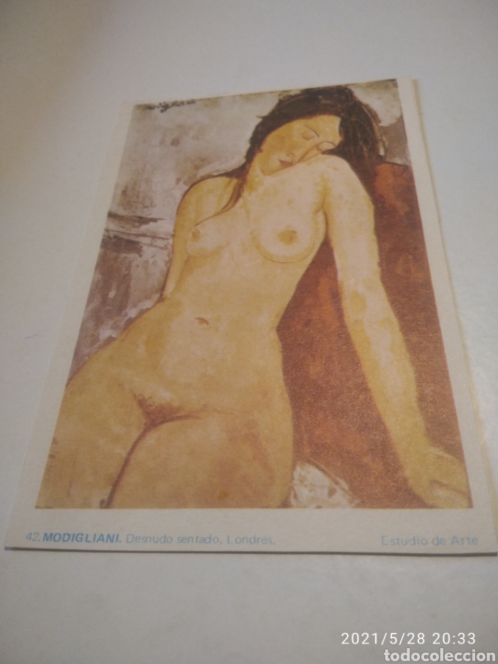 Postales: Modigliani, desnudo sentado - Foto 1