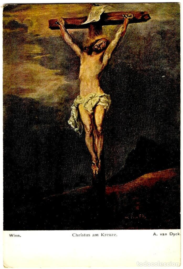 Postkarten: A. van Dyck - Christus am Kreuze - Wien - Ed. B.K.W.I. 413-20 - Austria - 140x89mm.