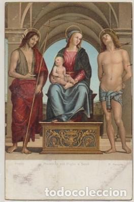 Postales: POSTAL DE ARTE. MADONNA CO. PIGLIO E SANTI. P. PERUGINO   P-ARTE-591