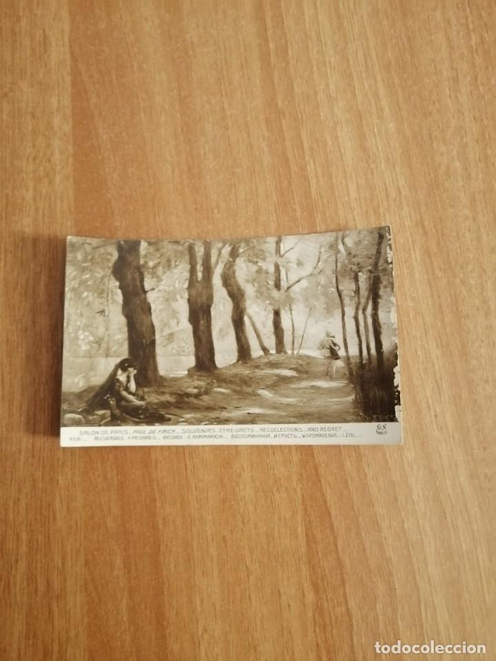 Postais: POSTAL SALON DE PARIS RECUERDOS Y PESARES SIN CIRCULAR