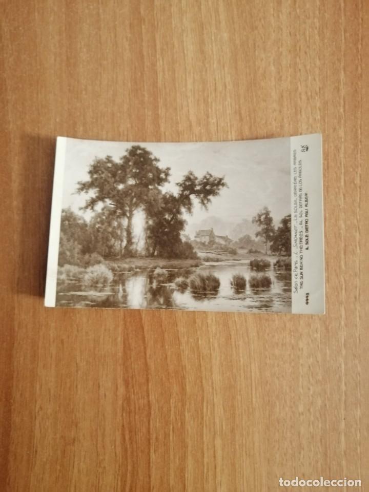Cartes Postales: POSTAL SALON DE PARIS EL SOL DETRAS DE LOS ARBOLES SIN CIRCULAR