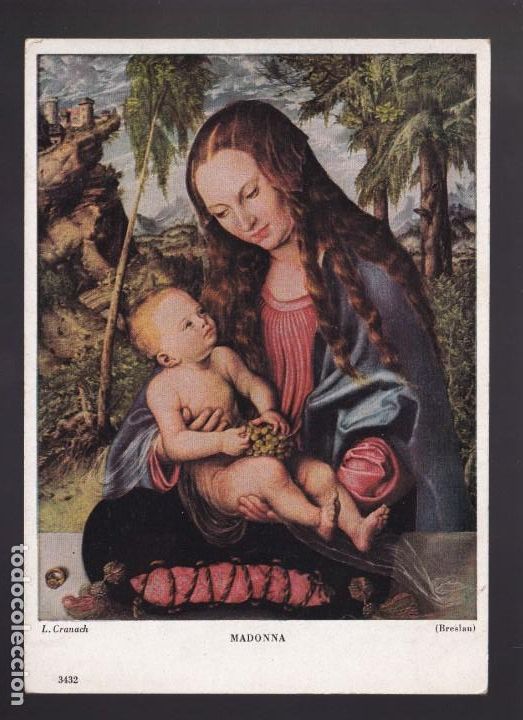 Postales: Lucas Cranach. *Madonna* Nueva. - Foto 1