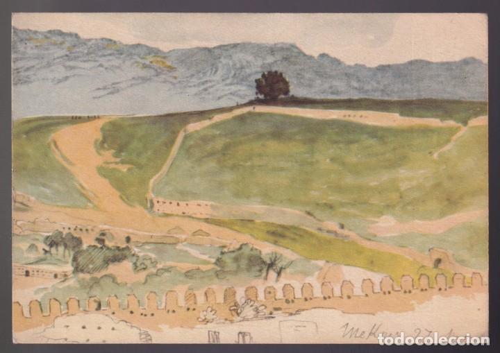 Postales: Eug&egrave;ne Delacroix. *Environs de Mekn&egrave;s* Nueva. - Foto 1