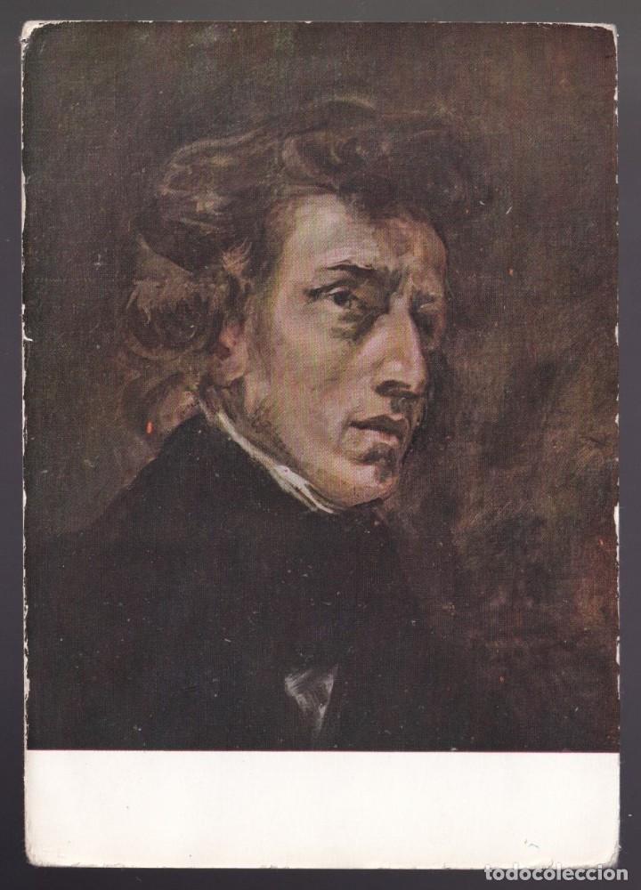 Postales: Eug&egrave;ne Delacroix. *Portrait de Fr&eacute;d&eacute;ric Chopin...* Nueva. - Foto 1