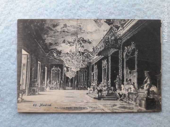 Postales: Madrid. Palacio Real. Sal&oacute;n del trono. - Foto 1