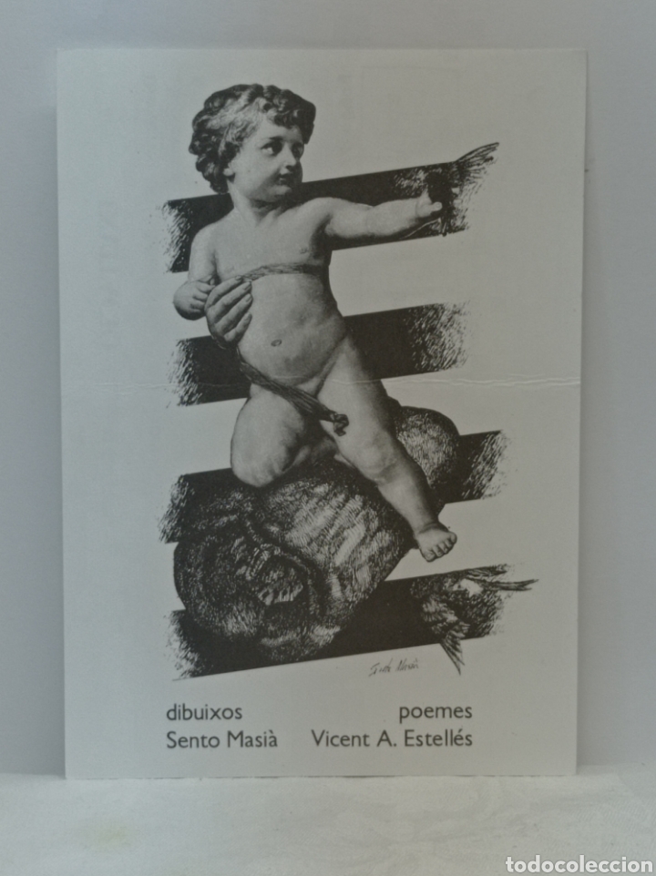 Postales: VICENT A. ESTELLES - SENTO MASIA, PRESENTACION LIBRO. TALLER DE PICASSO, BCN. -INVITACION-