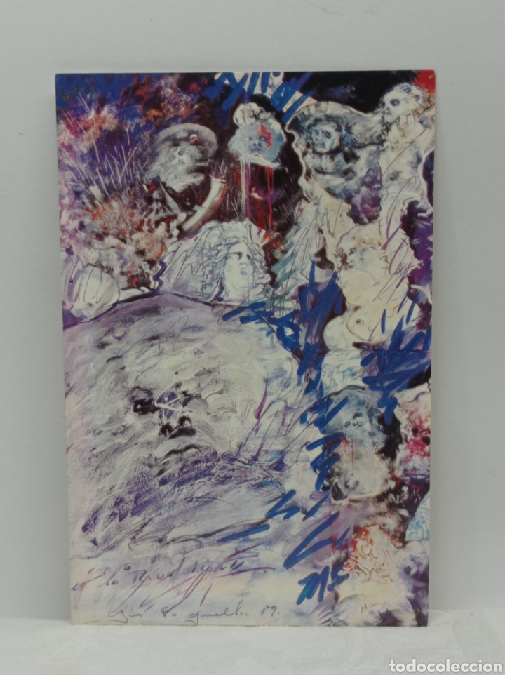 Postales: YVES LE GUELLEC, EXPO TALLER DE PICASSO, BCN 1989 -INVITACION-