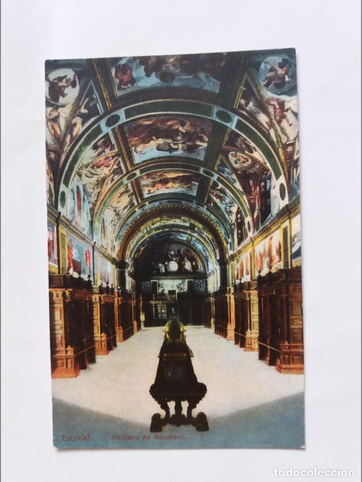 Postales: POSTAL - MONASTERIO DEL ESCORIAL - BIBLIOTECA DEL MONASTERIO - Foto 1