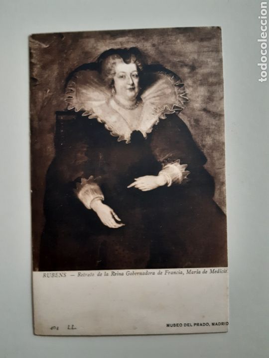 Postales: Tarjeta postal Museo del Prado Pintor Rubens Retrato Reina de Francia Maria de Medicis LL