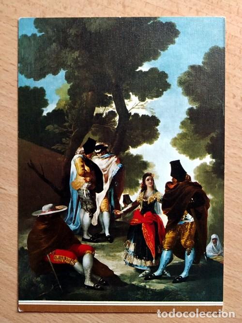 Postales: Postal GOYA: LA MAJA Y LOS EMBOZAOS - Foto 1