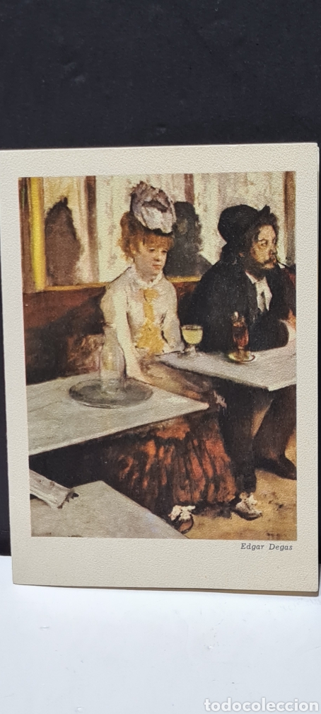 Postales: Preciosa postal. Diptico. Edgar Degas. Escrita - Foto 4