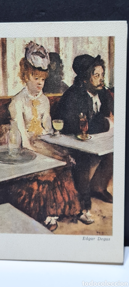 Postales: Preciosa postal. Diptico. Edgar Degas. Escrita - Foto 1