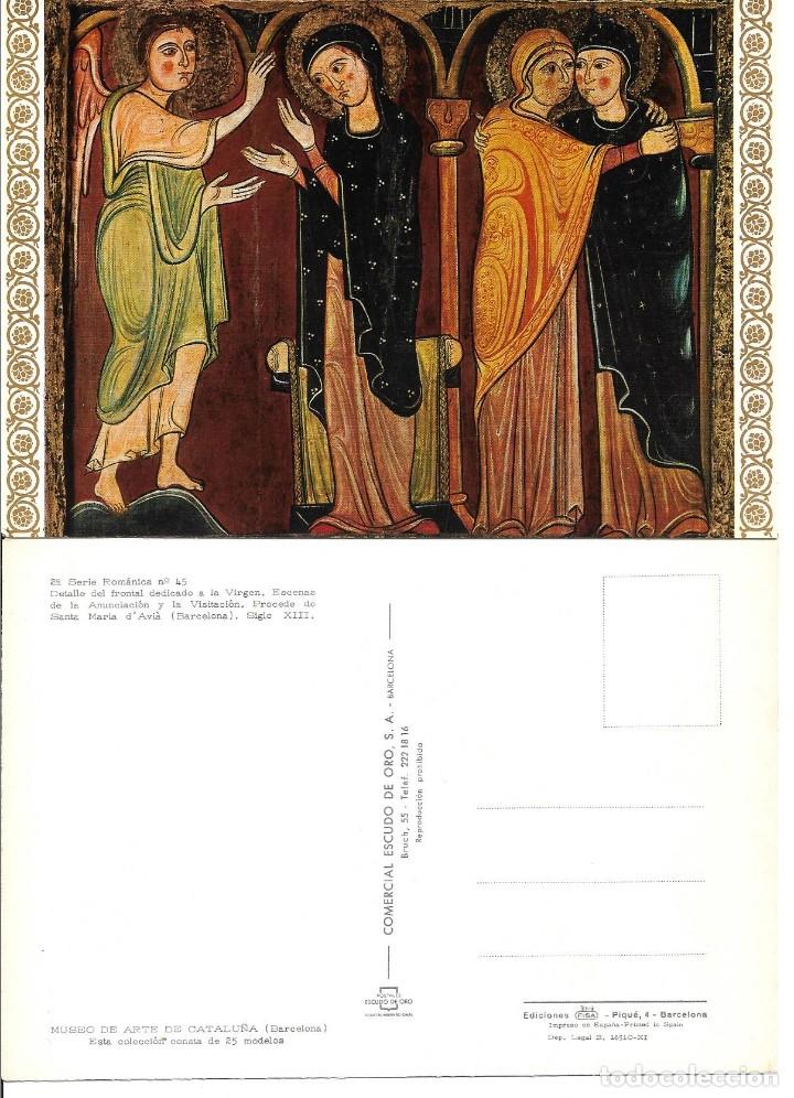 Postales: POSTAL 2&ordf; SERIE ROMANICA DETALLE FRONTAL SANTA MARIA D'AVI&Aacute; SIGLO XIII N&ordm; 45 E. ORO 1968*