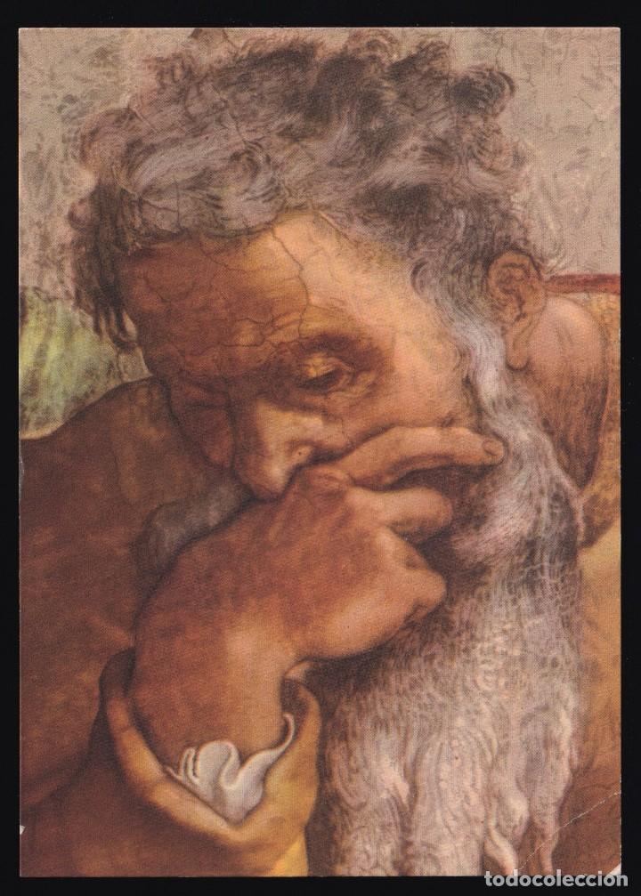 Postkarten: *Michelangelo - Kopf des Propheten Jeremias* Woldemar Klein n&ordm; K-80. Nueva.