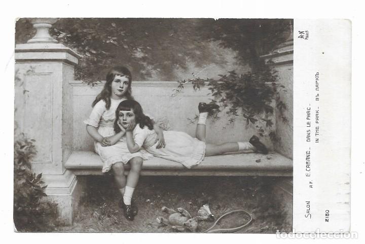 Postales: Postal. En el Parque. E. Cabane Salon n&ordm; 2180 - Foto 1