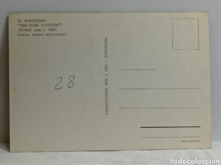 Postales: EL HORTELANO, NEW YORK CITIZENS (1981) - Foto 2