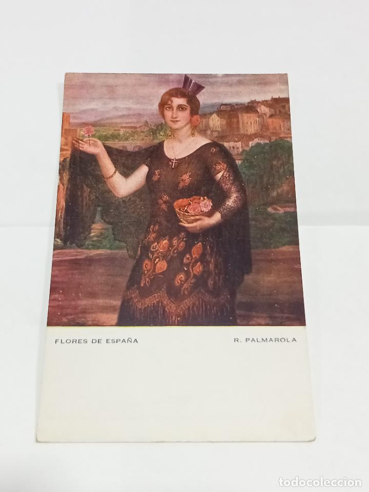 Cartes Postales: TARJETA POSTAL. FLORES DE ESPA&Ntilde;A. PINTURA DE RAM&Oacute;N PALMAROLA. N&ordm; 1458.