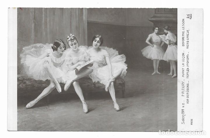 Postales: Postal. Avant la le&ccedil;on Fleury, F.. Salon 1914 n&ordm; 2606