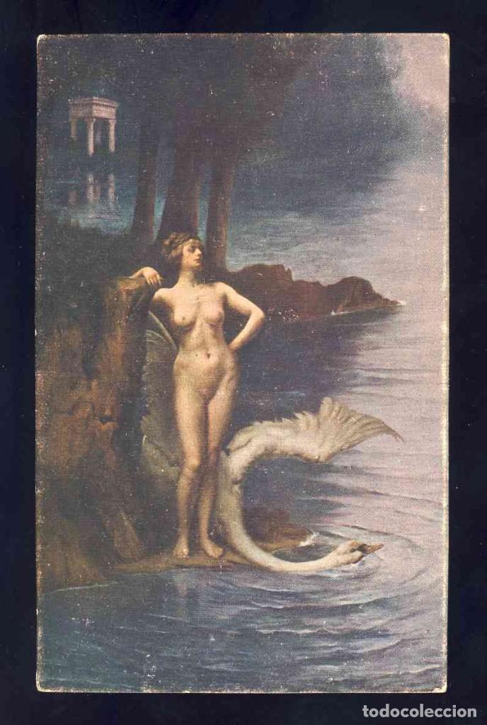 Postales: Postal de arte: Pintura de William Cot. Desnudo (Salon de Paris)