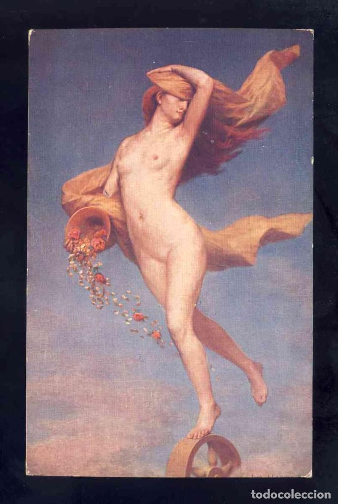 Postcards: Postal de arte: Pintura de G.Saint Pierre. Desnudo (Salon de Paris)