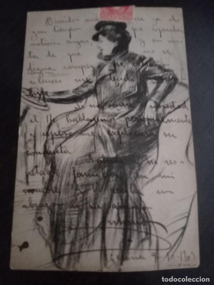 Postales: Postal Ramon Casas.1905.