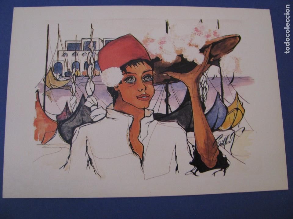 Postcards: POSTAL DE OBRA DE G. M. GEBLEUX. LE MARCHAND DE JASMINS. SERIE TUNISIE. ED. SOCROART.