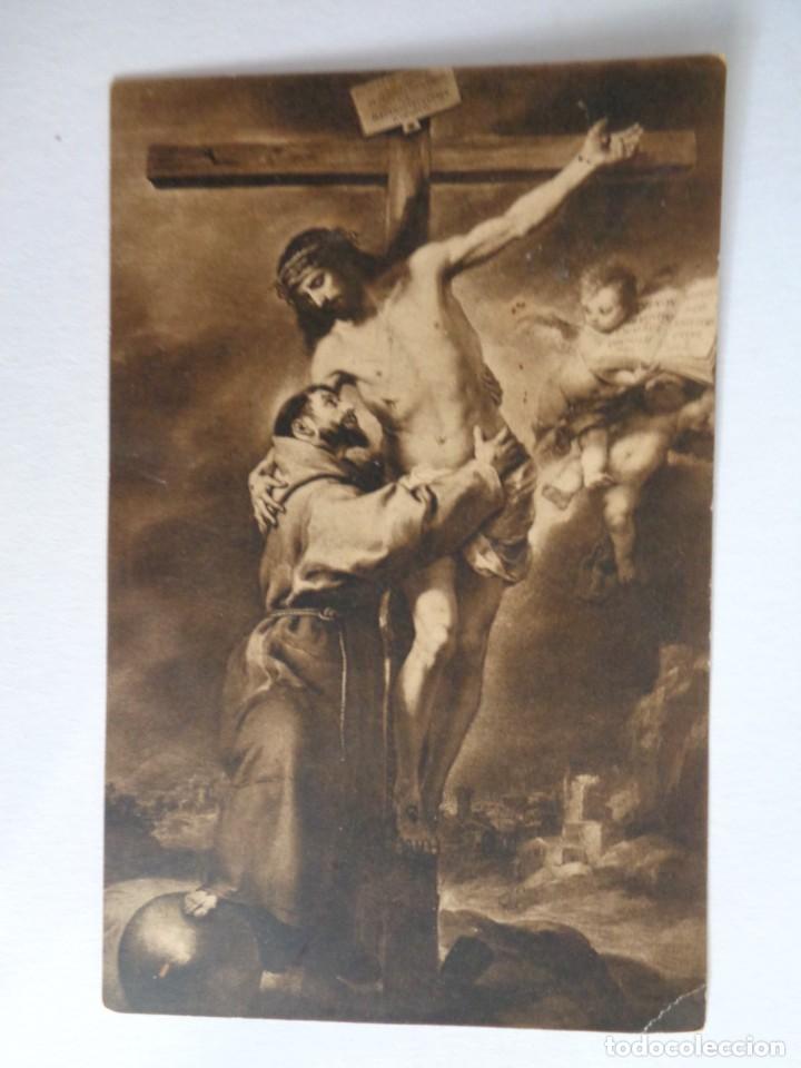 Postales: POSTAL PINTURA DE MURILLO, LA VISION DE SAN FRANCISCO DE ASIS. EDITADA EN ALEMANIA PRINCIPIOS SIGLO