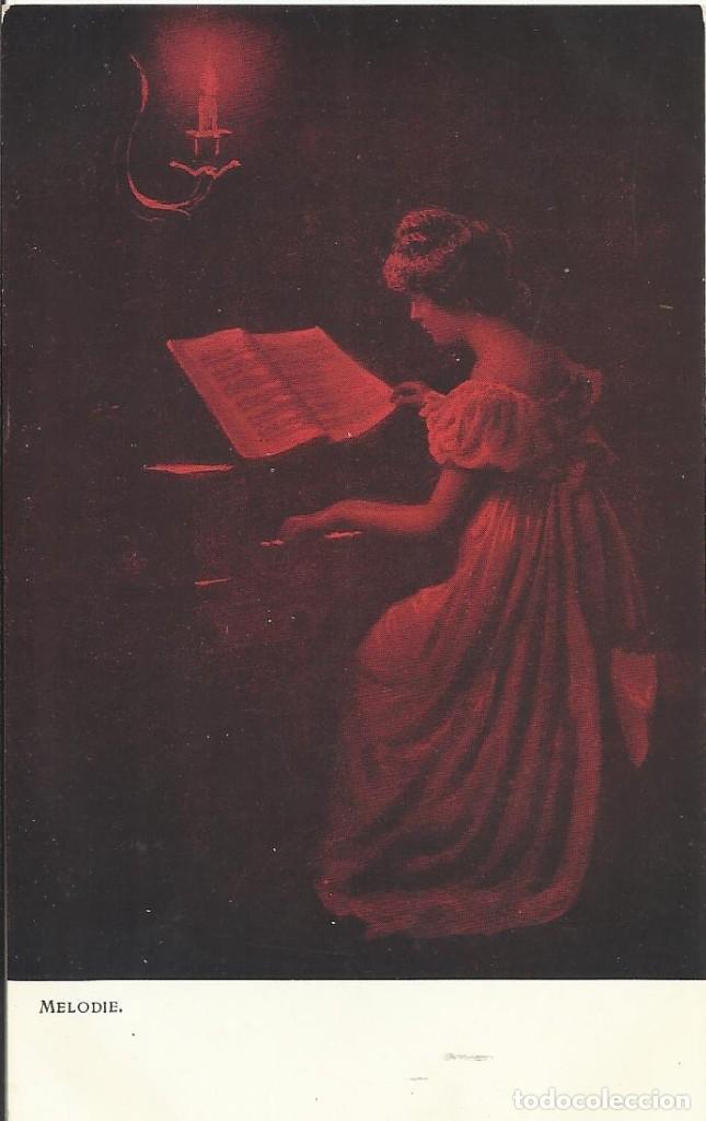Postales: Melodie. 1908. M. M. Vienne. 9x14 cm. Postal. - Foto 1