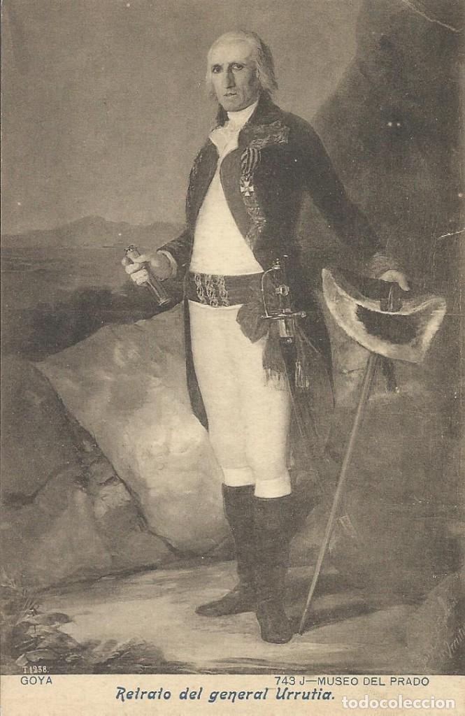 Postales: Goya. Retrato del General Urrutia. Museo del Prado. 743 J. Lacoste. 9x14 cm. Principios s. XX Postal