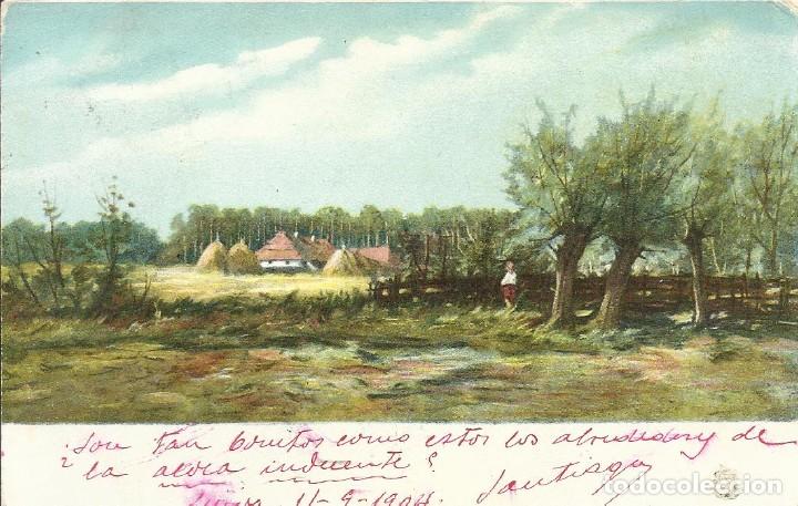 Postales: Paisaje centroeuropeo. PVKZ 7425 . 9x14 cm. 1904. Escrita con sello. Postal.