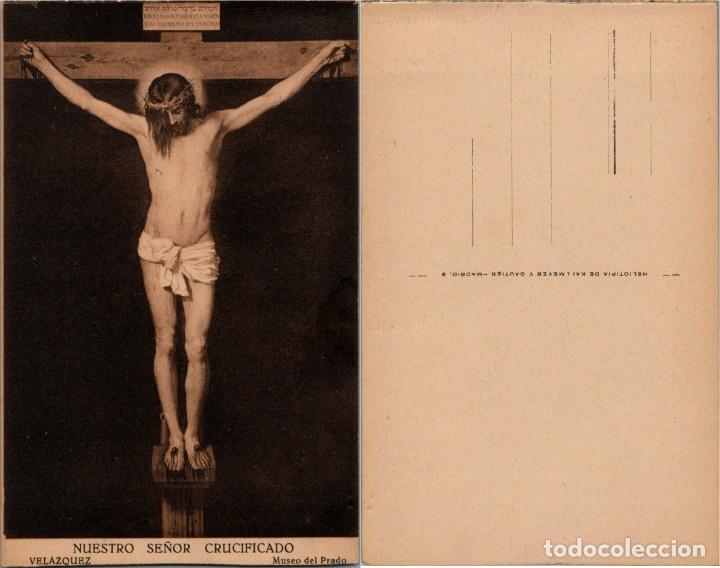 Postales: Vel&aacute;zquez - Nuestro Se&ntilde;or Crucificado - Ed. Museo del Prado-Heliotipia de Kallmeyer y Gautier-14x9cm