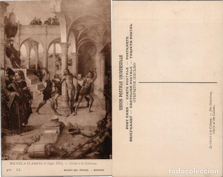 Postales: Escuela Flamenca (Siglo XVI) - Cristo &agrave; la Columna - Ed. Museo del Prado - 14x9cm