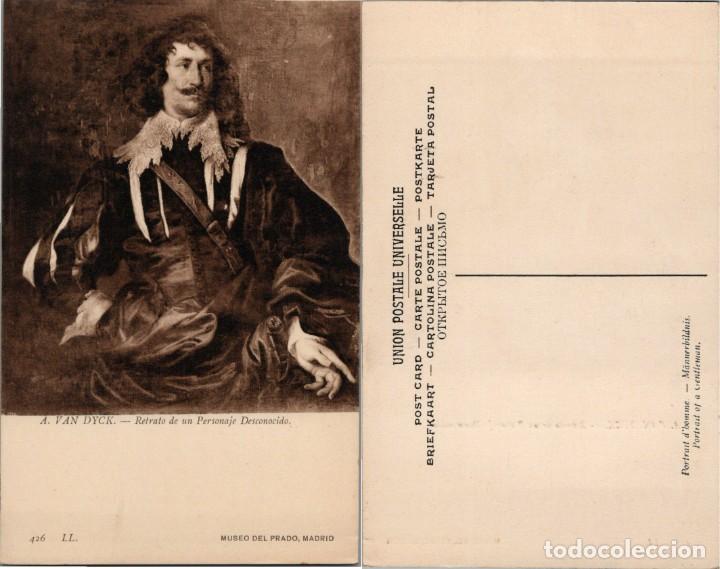 Cartoline: A. Van Dyck - Retrato de un Personaje Desconocido - Ed. Museo del Prado - 14x9cm