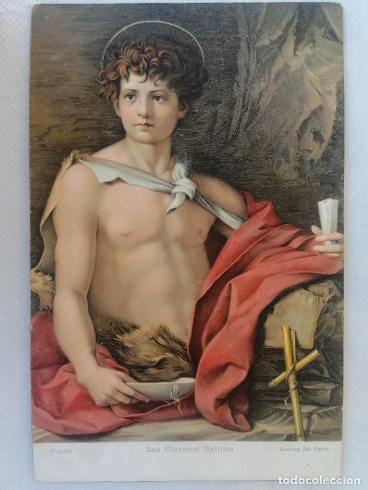 Postkarten: ANTIGUA POSTAL, SAN JUAN BATTISTA, PINTOR ANDREA DEL SARTO, FLORENCIA, A&Ntilde;OS 20