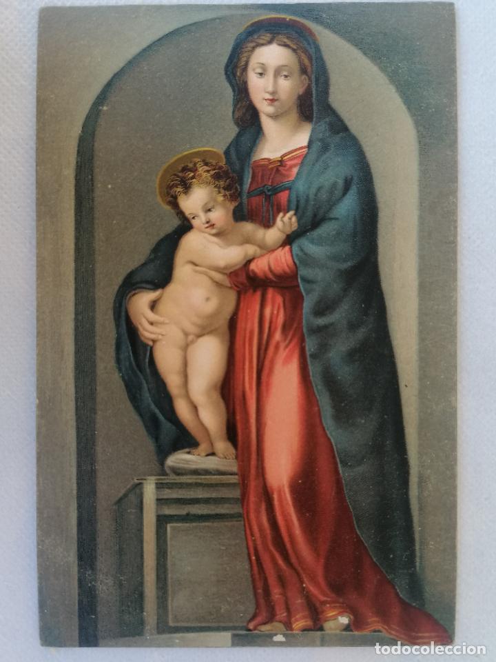 Cartoline: ANTIGUA POSTAL, LA VIRGEN CON EL NI&Ntilde;O, ANDREA DEL SARTO, PISA A&Ntilde;OS 20