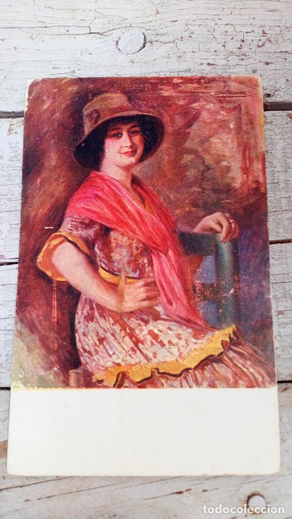 Postales: ANTIGUA POSTAL DE EDICIONES SALIETI HNOS, CUADROS, EL GARROTIN DE C VAZQUEZ