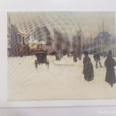 Cartoline: POSTAL LONDON TATE GALLERY - ROBERT GOENEUTTE - THE BOULEVARD DE CLICHY UNDER SNOW