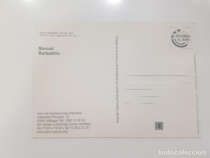 Postales: POSTAL SALA EXPOSICIONES ALAMEDA M&Aacute;LAGA: MANUEL BARBADILLO - Foto 2