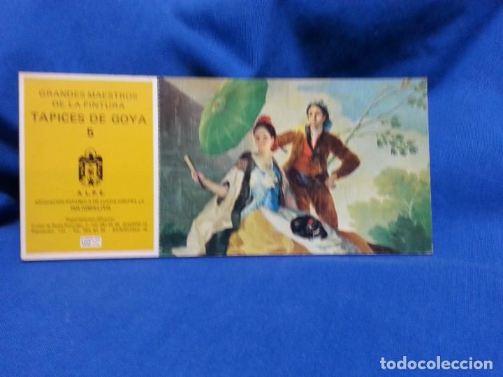 Postcards: TAPICES DE GOYA - GRANDES MAESTROS DE LAMPINTURA N&ordm; 5 - CUADERNO CON 10 POSTALES - SIN USO